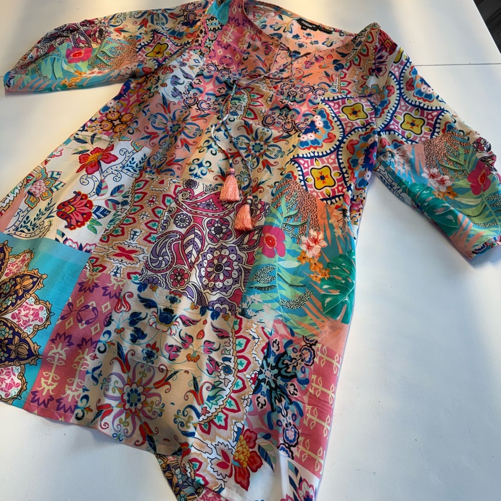 Tolani Multicolor Floral Tunic